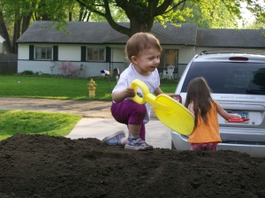 This is what 10 yards of dirt looks like. 